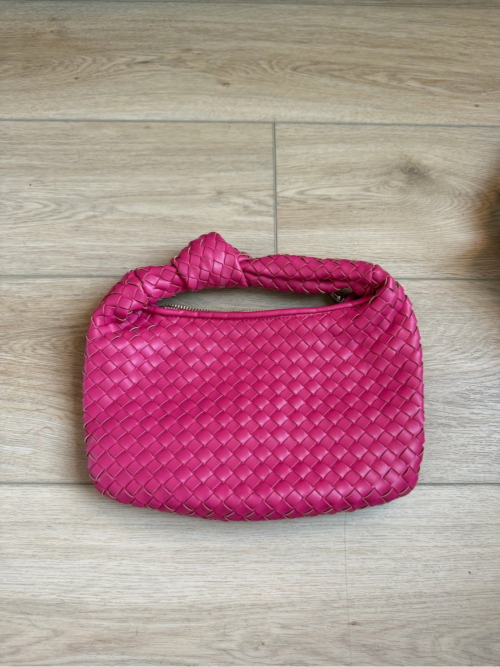 Anthropologie Woven Hot Pink Shoulder Bag - Picture 2 of 2